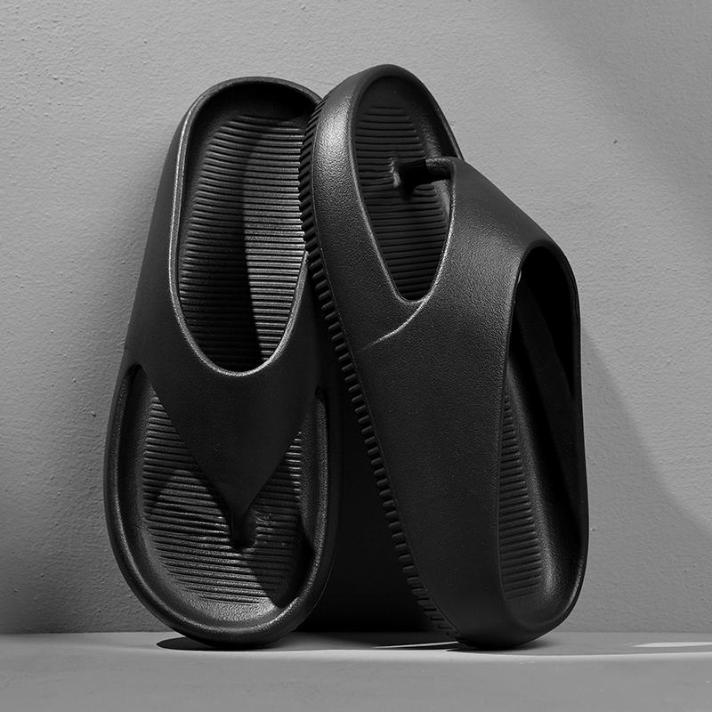 

Flip-Flop Summer Slippers Men Women EVA Soft Bottom Indoor Home Slides Sandals Light Beach Shoes Male Slippers Flip-Flops 45 чорний