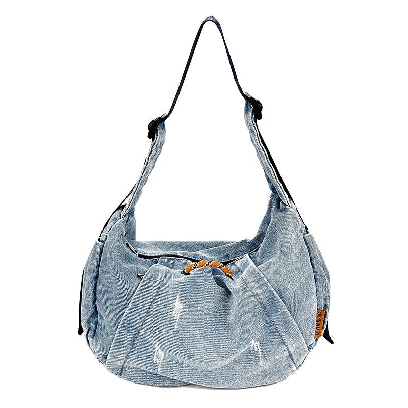 

Women s 2026 Large Capacity Denim Crossbody Bag - Versatile and Stylish for Work Commute светло-синий