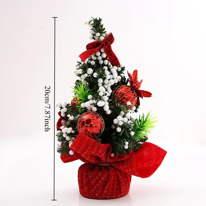 1pc 20cm Merry Christmas Tree Office Home Bedroom Doll Gift Children Desk Decoration New Year Gift Christmas Party Decoration