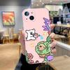 Line Puppy Cute Maltese Phone Case For iPhone 16,15,14,13,12,11 Pro,Max,Plus,X,XS,XR,SE,Mini Transparent Silicone Soft
