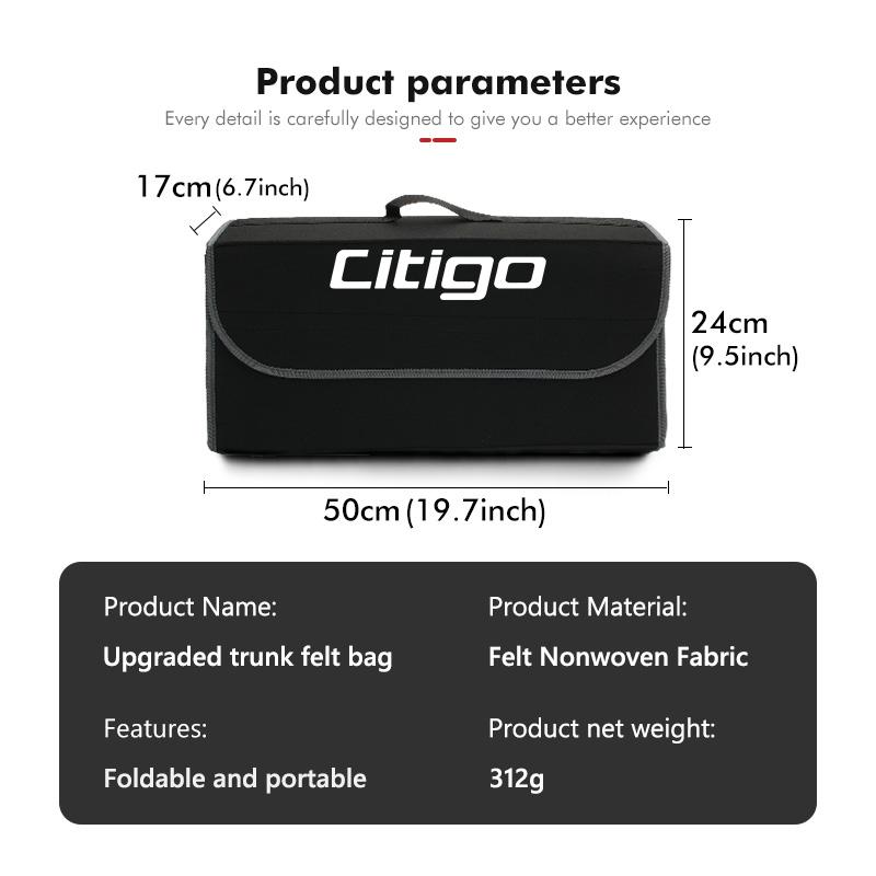 For Skoda Car Logo Trunk Storage Box Large Capacity Tool Organiser Bag Accessories S Kodiaq Octavia 2 3 Yeti Karoq Rapid Fabia