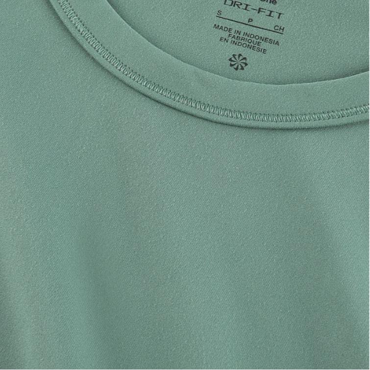 Nike One Fitted Soft Comfortable Quick-Dry Short Sleeve Top Women Tops Coastal-Blue Black FN2805-361