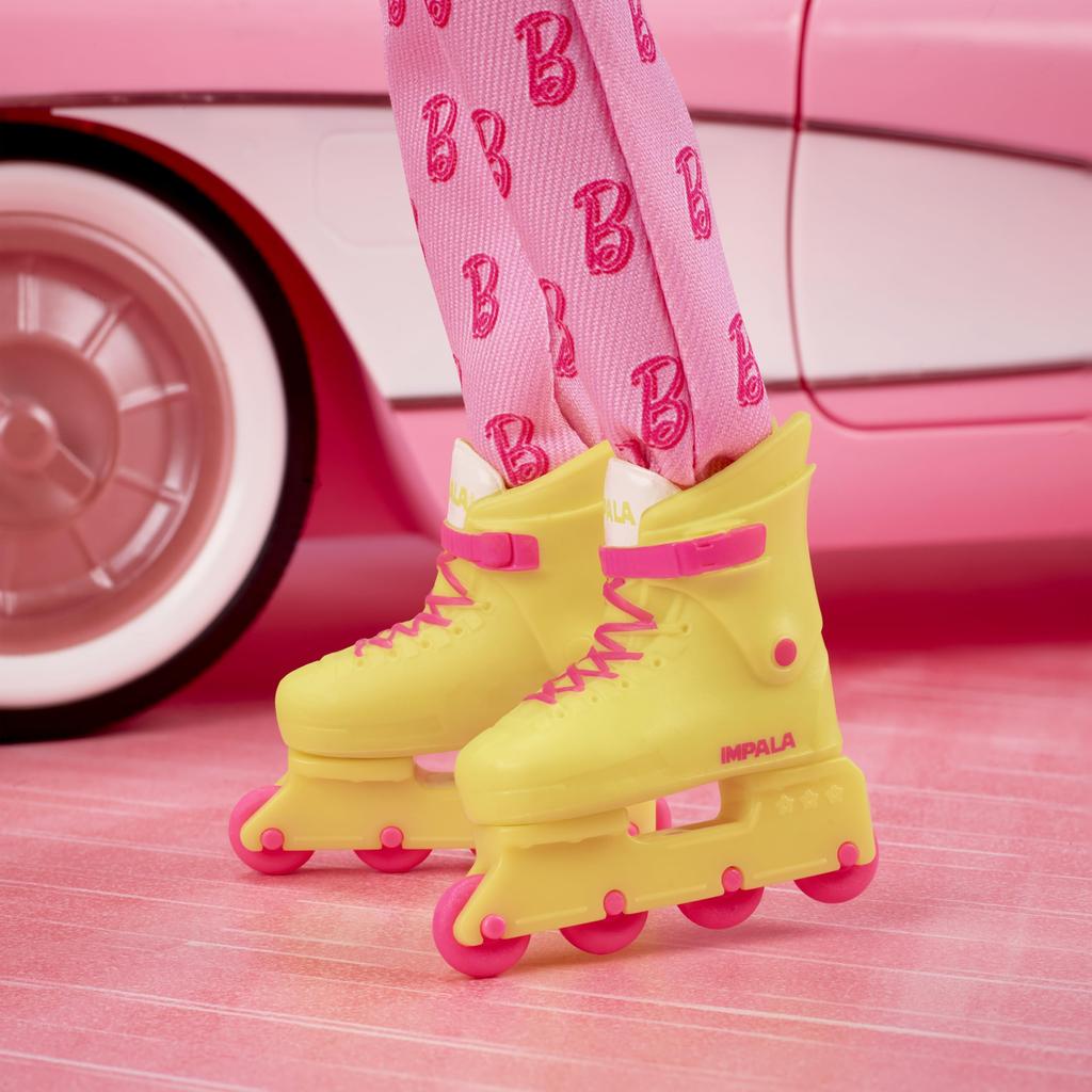 Barbie Ken Pink Jumpsuit Signature Black from the Movie Doll House for Pretend Ages 6 and JCP80 "Barbie" - Dress-Up Play, Up, Pink,