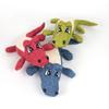 Plush Squeaky Dog Toys Interactive Fun Cartoon Animal Shape Bite Resistance Teeth Grinding Stuffed Plush Puppy Toys Blue