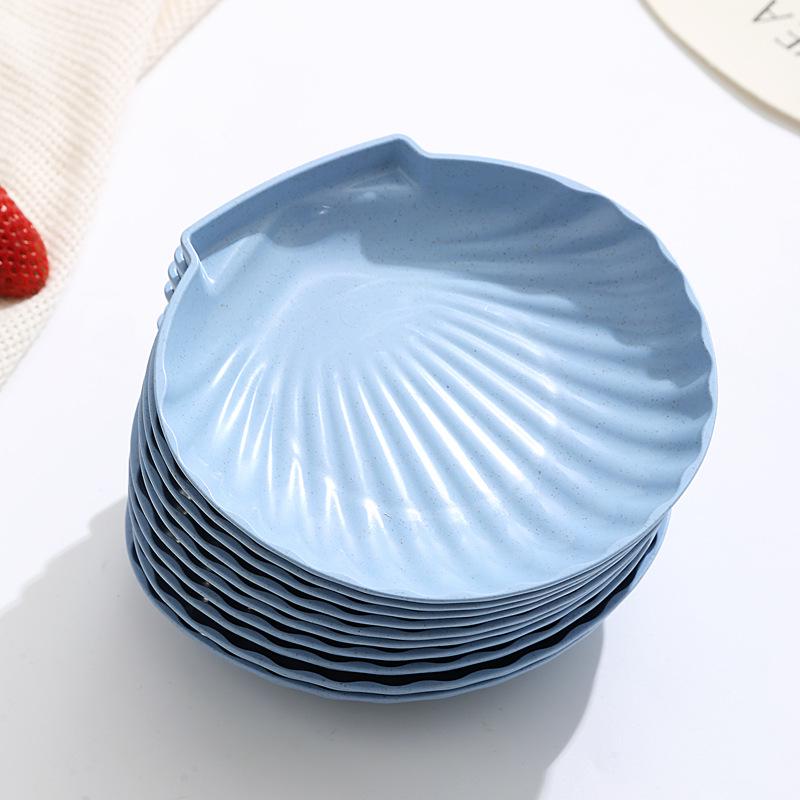 Eco-friendly Wheat Straw Fruit & Snack Plate Set - Versatile for Cake, Dessert, and Dried Fruits