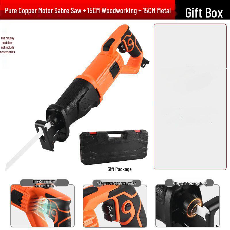 Versatile Handheld Reciprocating Saw for Woodworking, Frozen Meat, and Bone Cutting