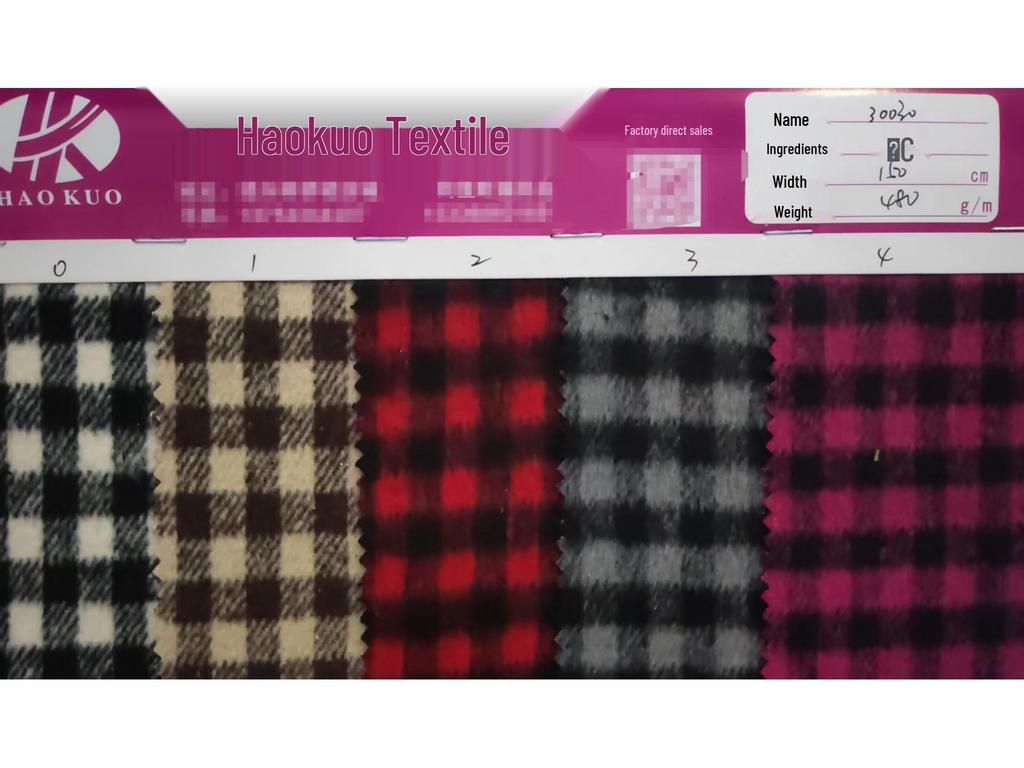 Autumn/Winter Small Plaid Fashion Shirt, Shoes, Hats, Bags with Smooth-Faced Coarse Woolen Fabric.