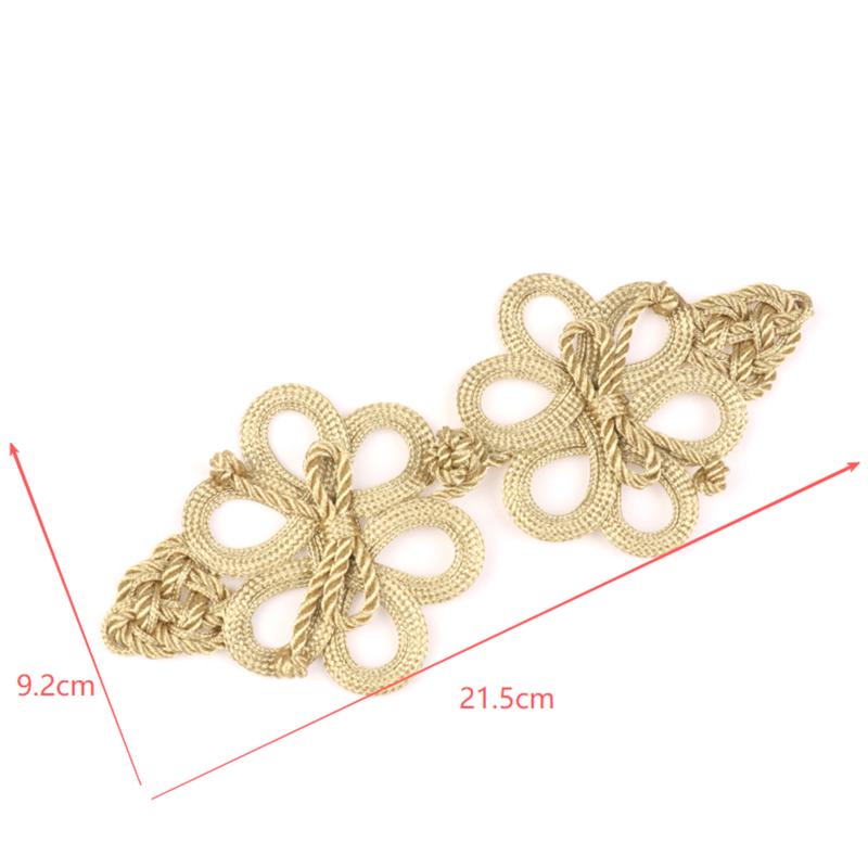 Vintage Chinesische Knotenknöpfe Goldene Spitzenborten Verschlüsse Für Cheongsam Dekoration Tanzkleid DIY Nähzubehör
