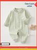 Pure Cotton Long Sleeve Newborn Onesie Romper - Spring & Autumn Style Pajamas