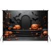 Mocsicka Halloween Backdrop For Photography Bat Black Wall Pumpkin Baby Shower Shooting Props Background Decoration Photo Studio