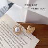 Korean Design Elegant Simulated Pearl Big Round Clip On Earrings Non Pierced Baroque Pearl Ear Clips for Women Jewelry