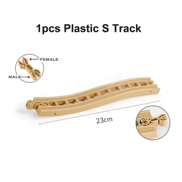 New All Kinds of Wooden Train Tracks Connectors Accessories Plastic Track Parts Fit for All Brands Wood Tracks Toys For Kids
