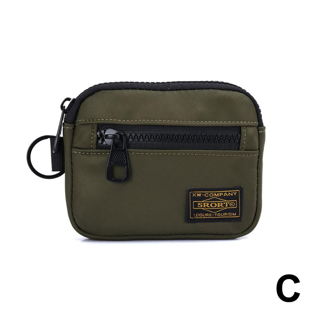 Oxford Cloth Coin Purse Portable Small Card Bag Casual Retro Canvas Zipper Key Holder Trend Youth Fashionable Oxford Cloth Purse