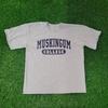 Vintage 80s Muskingum College Shirt XL 23x26 Crop Gray USA