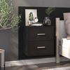 Vidaxl Wall-Mounted Bedside Table, Black