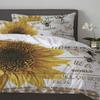 Sunflower Bee Butterfly Wood Board Duvet Cover With Pillow Case Custom 3pcs Bedding Set Quilt Cover Double Bed Home Textile