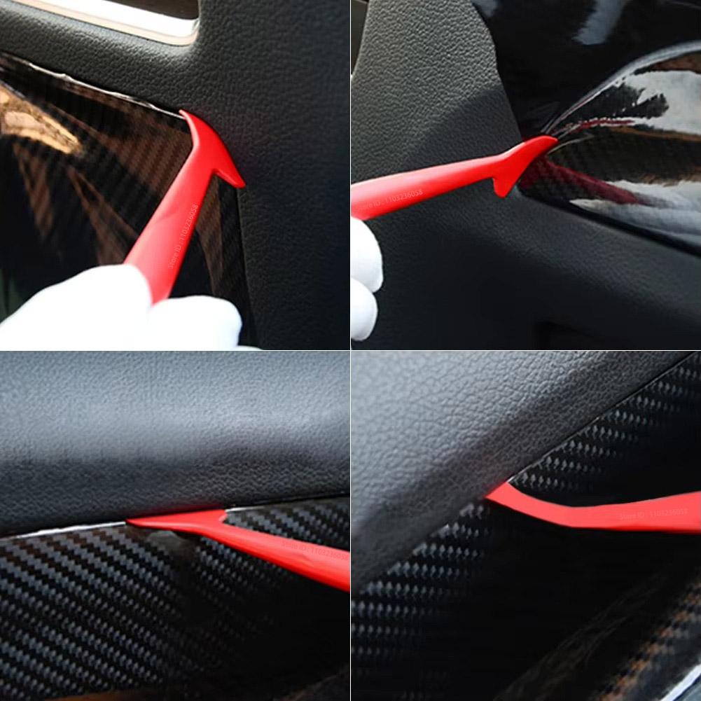 PWSNew Car Vinyl Tint Film Installation Tool Kit Rubber Scraper Magnetic Holder Wrapping Sticker Carving Knife with Spare Blades