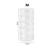Round  5 Layer Clear Stackable Bead Storage Jars Cosmetic Storage Box Art Craft Accessory Organizer For Jewelry Beads Buttons