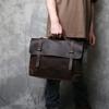 Men's Retro Genuine Leather Crossbody Messenger Bag - Handmade Crazy Horse Cowhide Briefcase
