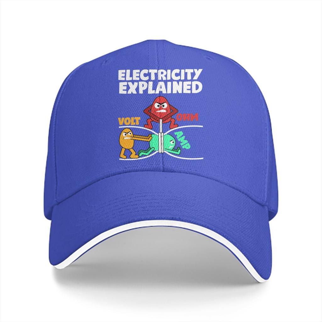 Funny Electrician Design Explains Baseball Caps Peaked Cap Electrical Engineering Electricity Sun Shade Hats for Men Women