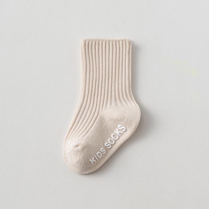 Infant Cotton Non-Slip Mid-Calf Socks for Boys and Girls, Spring To Winter