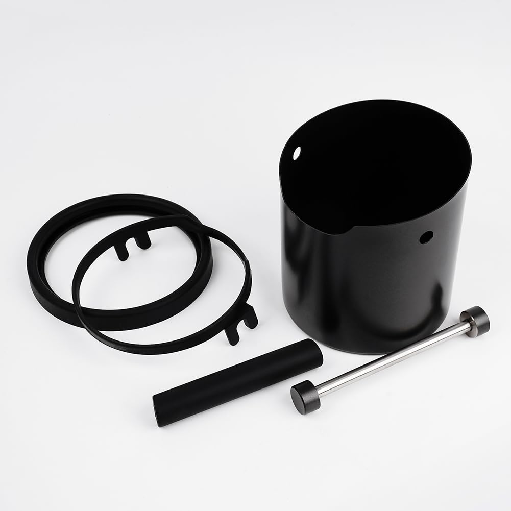 Watchget Knock Box, Espresso Knock Box, Coffee Knock Box, Knock Box, Coffee Grounds Bucket, Large Capacity 1.8L, Removable Stainless Steel, for Home