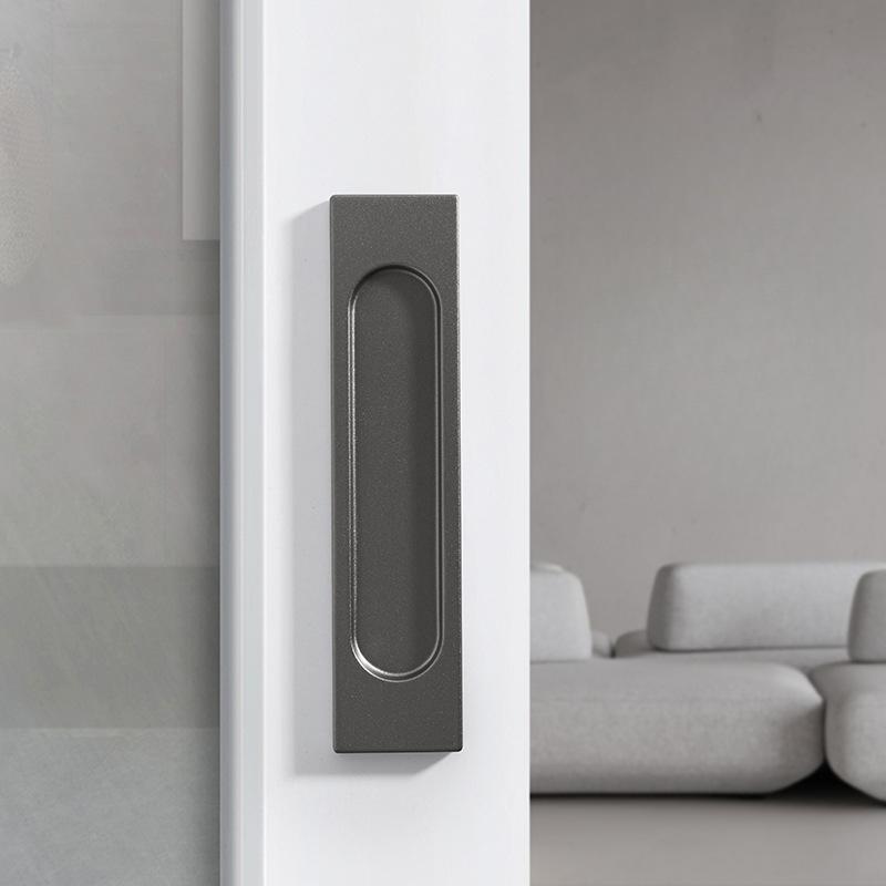 2Pcs Barn Door Sliding Pull Door Hidden Furniture Hardware Handle Self-Adhesive Bathing Room Glass Door Pulls