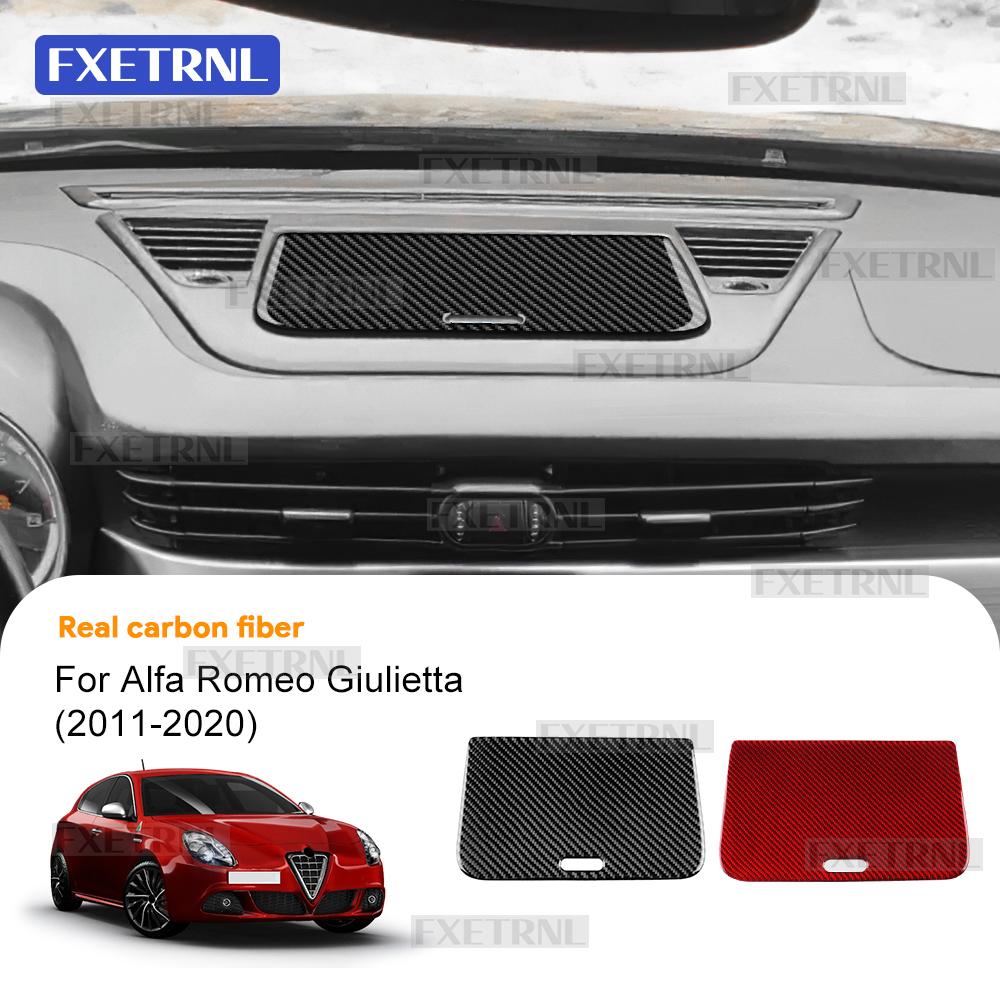 Car Instrument Center Storage For Alfa Romeo Giulietta 940 2011 2012 2013 2014 2015 2016-2020 Real Soft Carbon Fiber Sticker