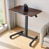 Standing Desk, Adjustable Height Mobile Stand Up Desk with Tilting Desktop, 650 x 480 mm Small Computer Sit Stand Rolling Workstation with 4 Casters,