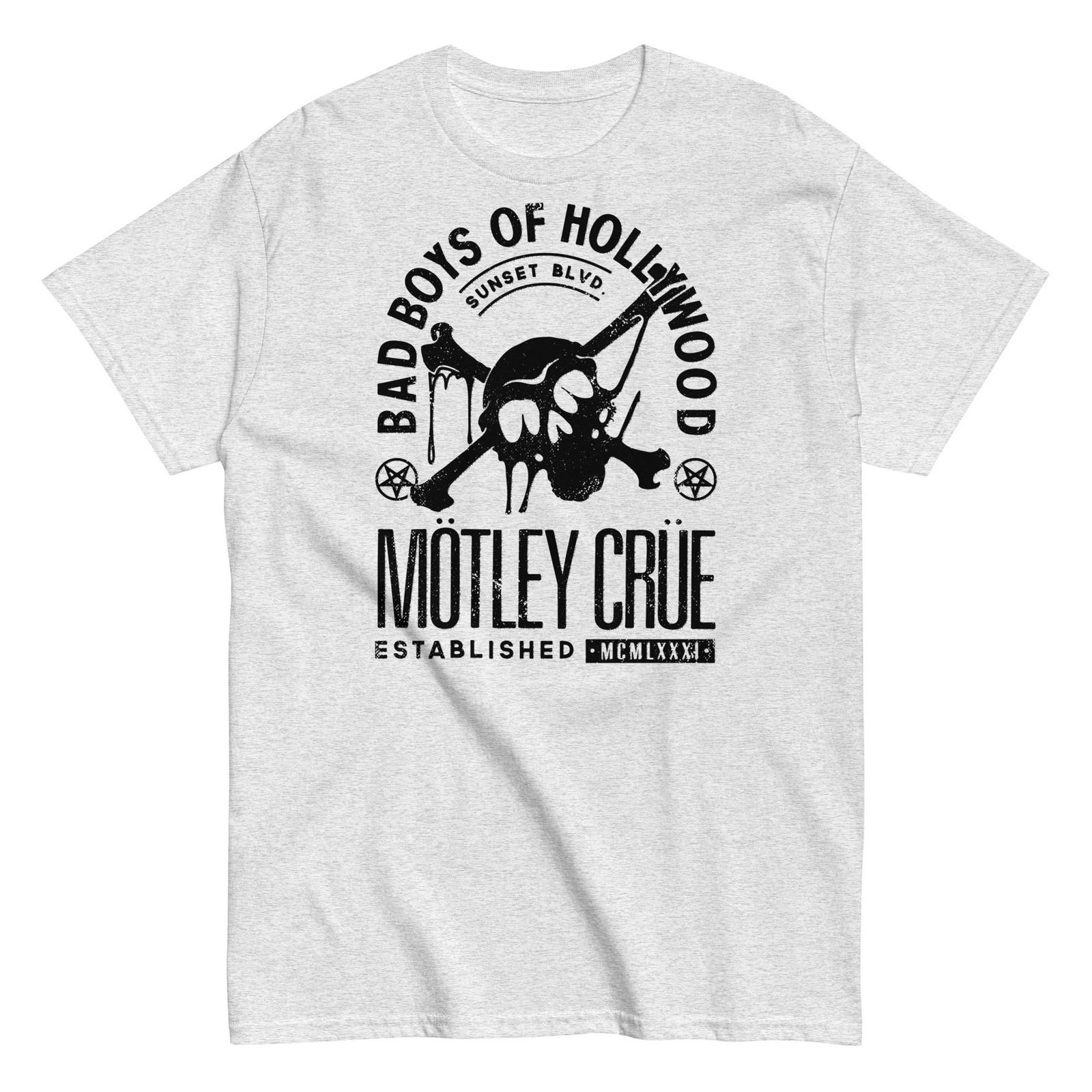 MerchMoment Motley Crue Bad Boys of Hollywood T-Shirt T-Shirt White New L