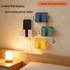Adhesive Wall-Mounted Phone Holder & Charging Rack with Remote Control Storage