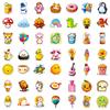 100 Small Size Cartoon Animal Food Stickers Ins Wind Hand Account Stickers Suitcase Decoration Stickers