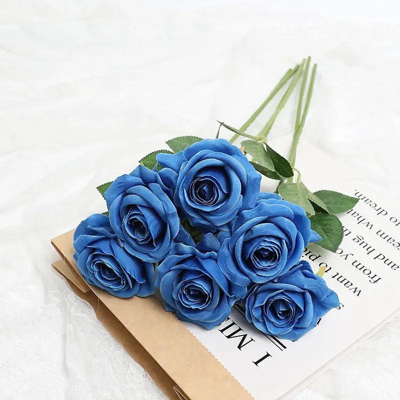 3/5Pcs Artificial Rose Flowers Bouquet For Home Room Decor Bridal Wedding Bouquet Centerpieces Flower Garden Floral Arrangement