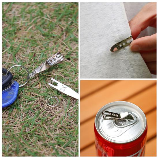 Pocket Bag Suspension Clip with Keychain Stainless Steel Waist Belt Hanging Clip Multi-Purpose Key Buckles for EDC Gear Knives Keys Tactical Equipment