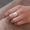 Citrine Ring, Meditation Spinner Ring, Silver Jewelry, Anxiety Healing Ring