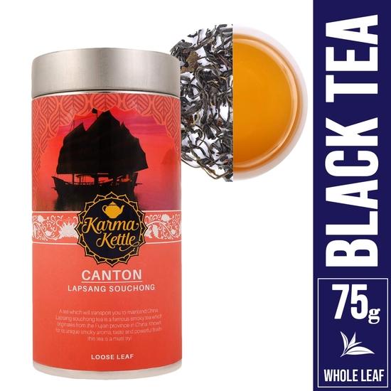 Karma Kettle Canton - Lapsang Souchong Smoked Black Tea, Loose Leaf Tea 75 gm