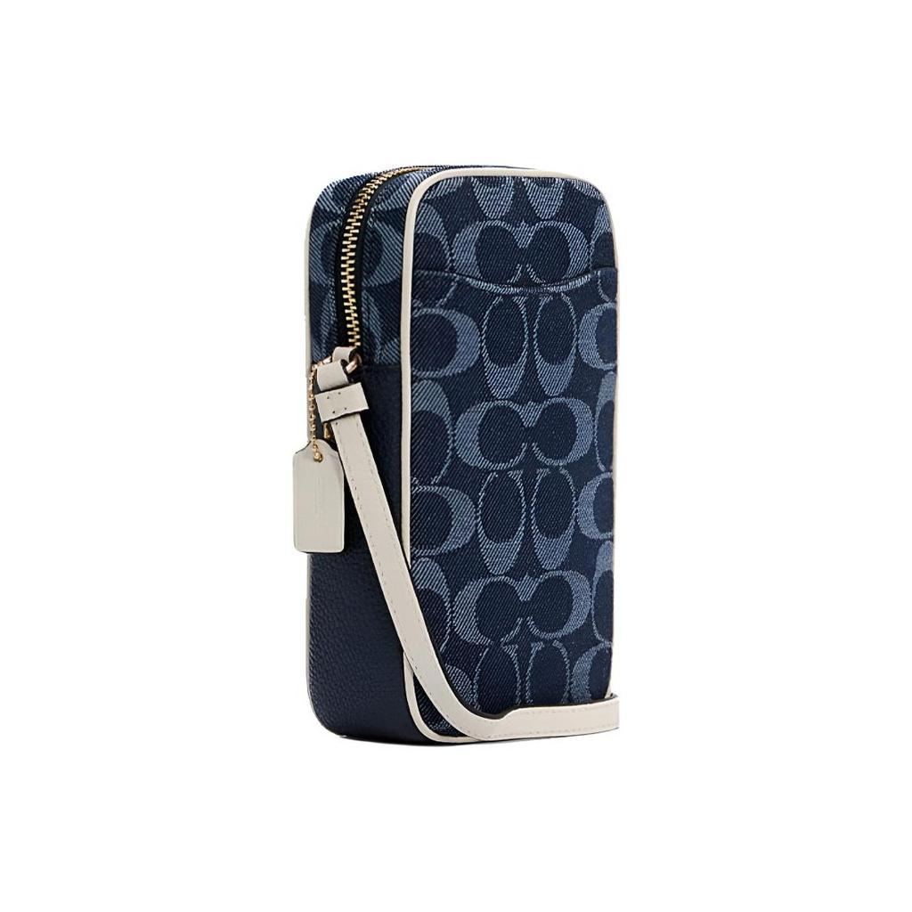 Coach N/S 11 Chambray Floral Print Canvas Crossbody Bag Small Women Bags Denim-Blue C2943-IMDEI