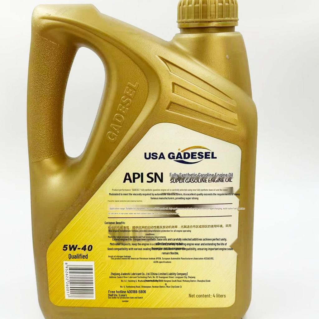 Universal 5W-40 SN/SP Synthetic Gasoline Engine Oil for All-Season Vehicles