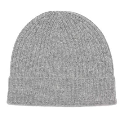 Käufer Reiner Kaschmir Strickmütze für Herren und Strickstrick Uni Kaschmir 100% (Grau) Frauen, Mütze, Uhr, Strickmütze, (NTBS-G19019H)