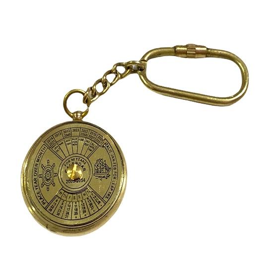 50 штук латунь 50 лет (2000-2050 гг.) Брелок с вечным календарем и мировым таймером — фото 2