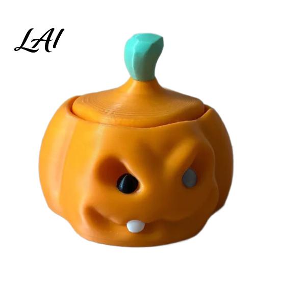 Decorative Storage Container for Treats Halloween Pumpkin Candy Box 3D Printed Container Fillable Festive Home Decor Treat Box Trick or Treat Party