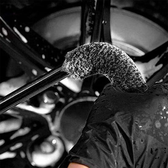 3ks/sada Kartáč na čištění ráfků auta Sada účinných čisticích kartáčů Čistič ráfků bez obsahu kovů