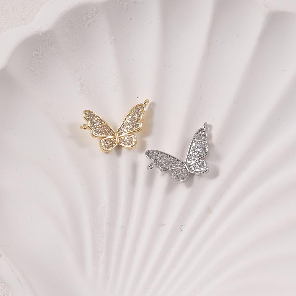 Light Luxury Two-Tone Butterfly Pendant Necklace - Gold & Silver Fashion Accessory for Women
