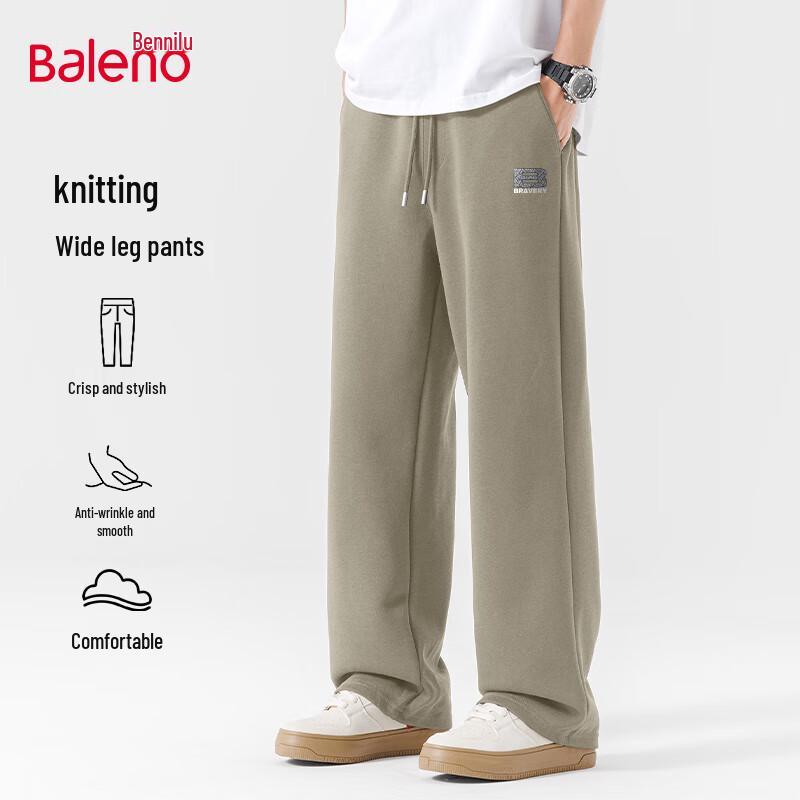 

Baleno Men s Knit Wide-Leg Straight-Fit Casual Pants 2XL