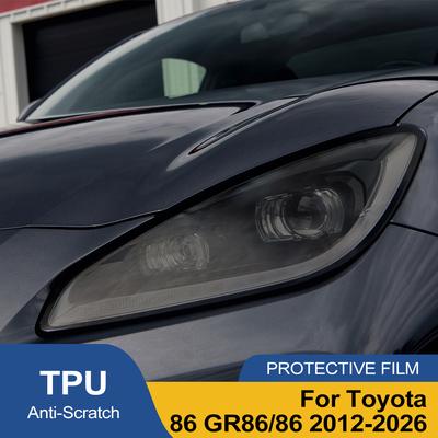Car Headlight Protective Film For Toyota 86 GR86 2012-2026 Smoke Black Pre Cut Anti-Scratch High-Gloss Auto Vinyl Wrap Film