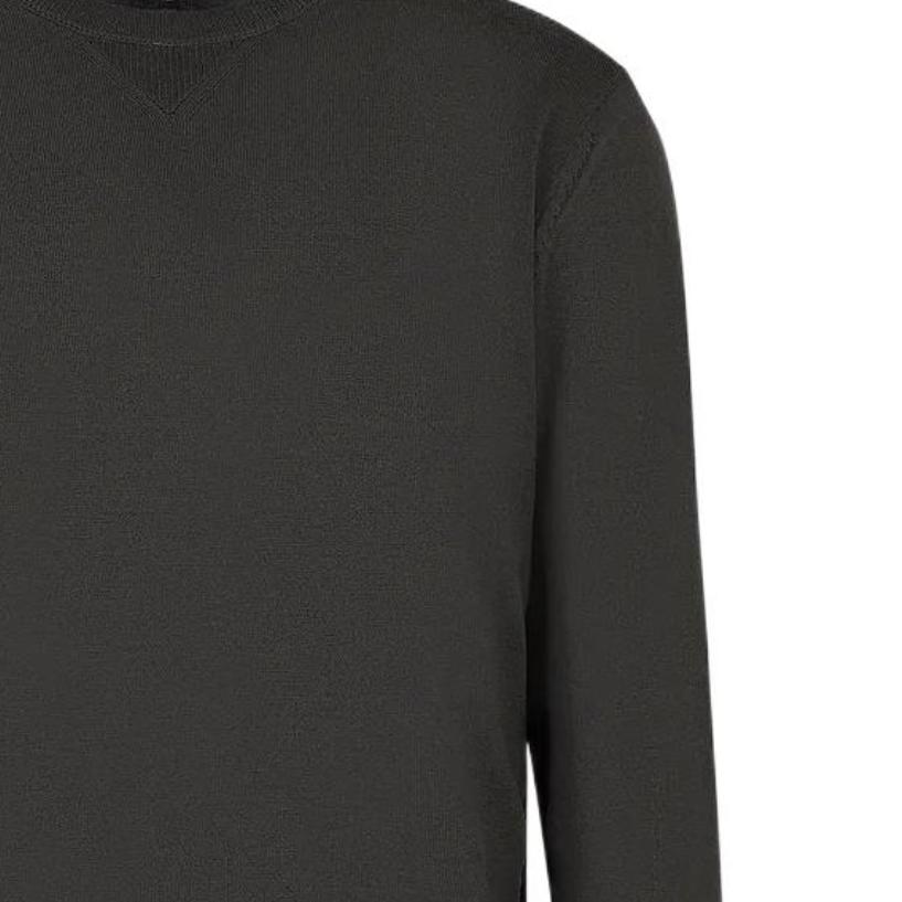 Emporio Armani FW22 Einfarbig Seitliches Logo-Print Rundhals Pullover Herren Pullover Grau 6L1MXH1-MIVZ1-0558