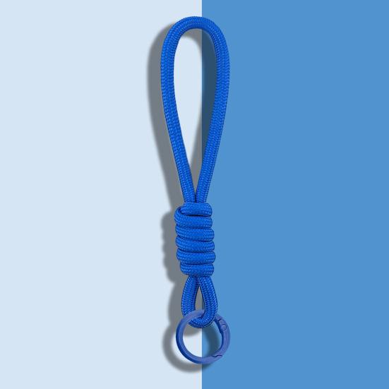 2Pcs Braided Rope Pendant Lightweight High-Elastic Keychain Holder with Reinforced Knot Design Macaron Color Mobile Phone Case Lanyard