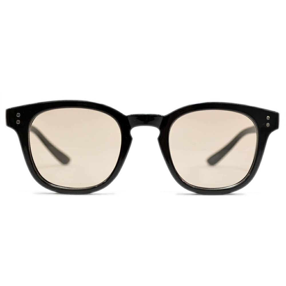 [MERRY PLEASURE] Sunglasses, Fashion Glasses, Men's & Women's, Wellington Style, Light Colored Lenses (Black, Blue, Brown, Smoke, Gray, Clear), UV