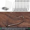 30pcs Carbon Steel Weedless Wacky Rig Fishing Hooks Assorted 1/0-3/0 Sizes for Freshwater Saltwater with Storage Box