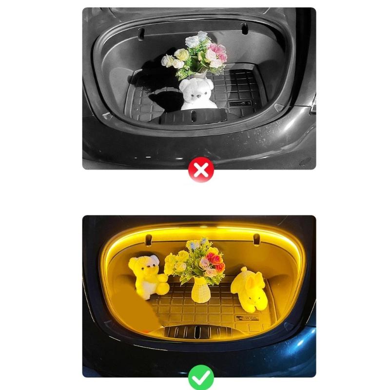 Quick Install Car Frunk Decorative Atmosphere Light Feature Bright LED Illumination For 3 Y Low Power Consumption